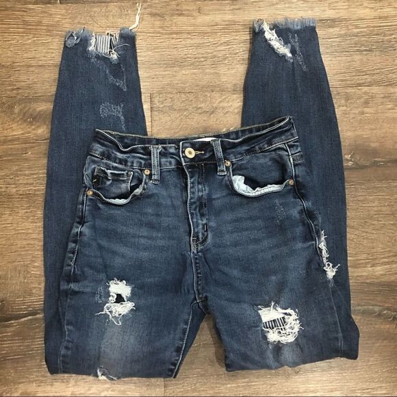 KanCan Larisal High Rise Patched Ankle Skinny Jeans - Picture 7 of 16